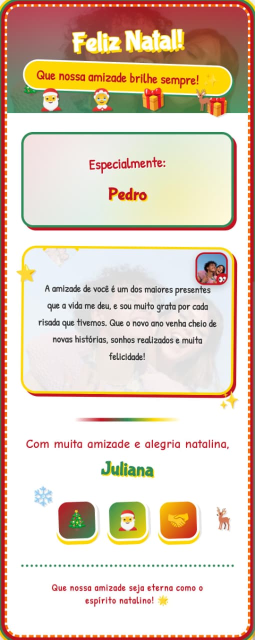 Modelo de Cartão: Amigos 1