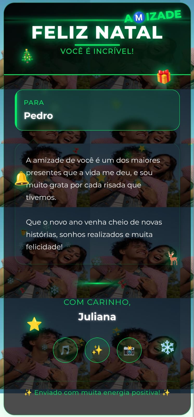 Modelo de Cartão: Amigos 3